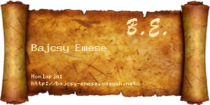 Bajcsy Emese névjegykártya